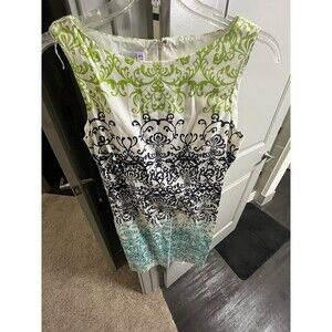 London Times Multicolor Floral Sleeveless Sheath Mini Dress Women's Size 12